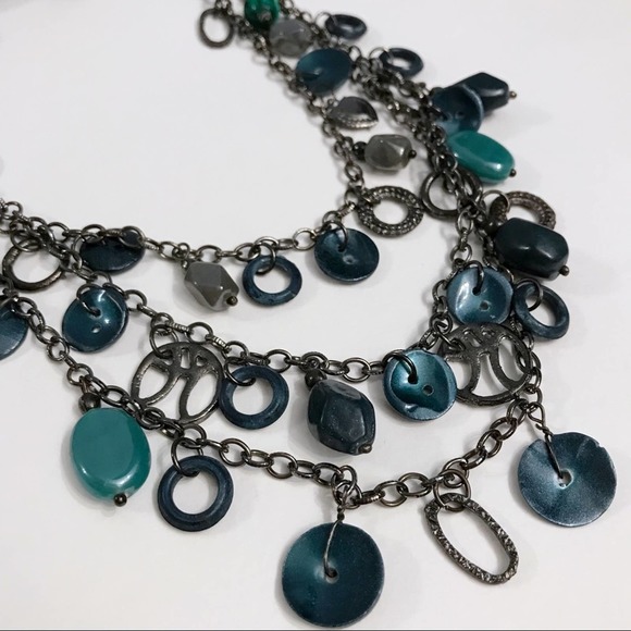 🧁LAST CHANCE Stones & Metal Necklace & Earrings - Picture 1 of 8